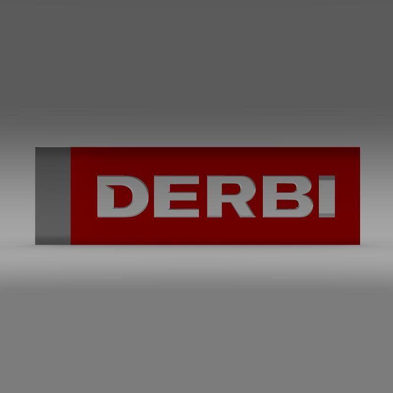 Derbi Logo - Derbi 3D Logo 3D Model in Motorcycle 3DExport