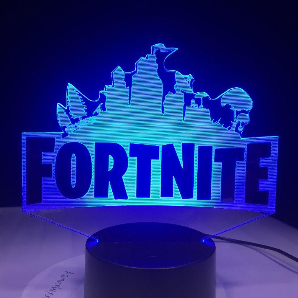 Fortnite Blue Logo - Fortnite LED Lamp Light – 7 Colors – Lyfestyle Shop