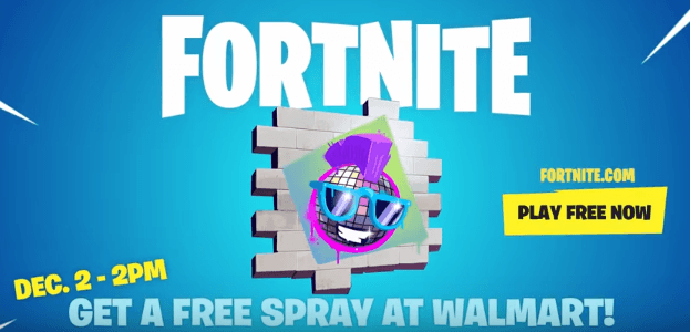 Fortnite Blue Logo - How To Get Walmart's Free Fortnite Spray