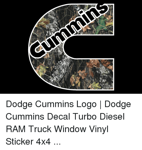 Cummins Logo - Dodge Cummins Logo. Dodge Cummins Decal Turbo Diesel RAM Truck