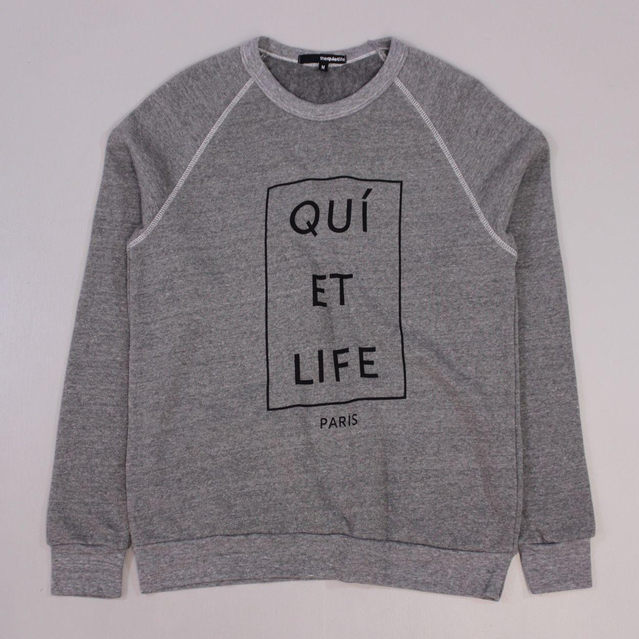 Quiet Life Clothing Logo - The Quiet Life Paris Crewneck Heather Grey Black Logo Long Sleeve £49.00