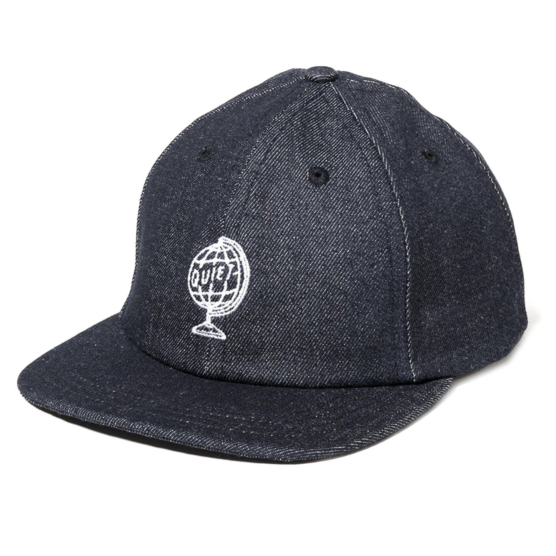 Quiet Life Clothing Logo - Quiet Life: World Globe Polo Hat - Black Denim – TurntableLab.com