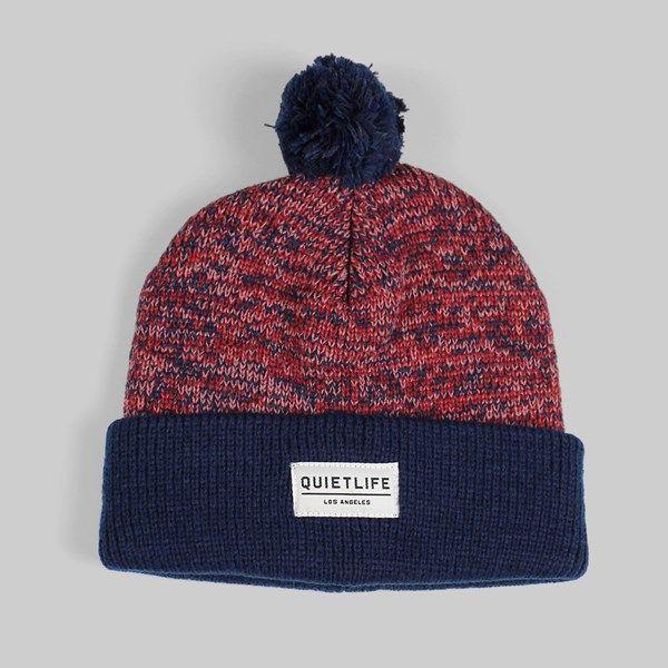 Quiet Life Clothing Logo - The Quiet Life Speckled Pom Beanie Maroon Navy. The Quiet Life Beanies