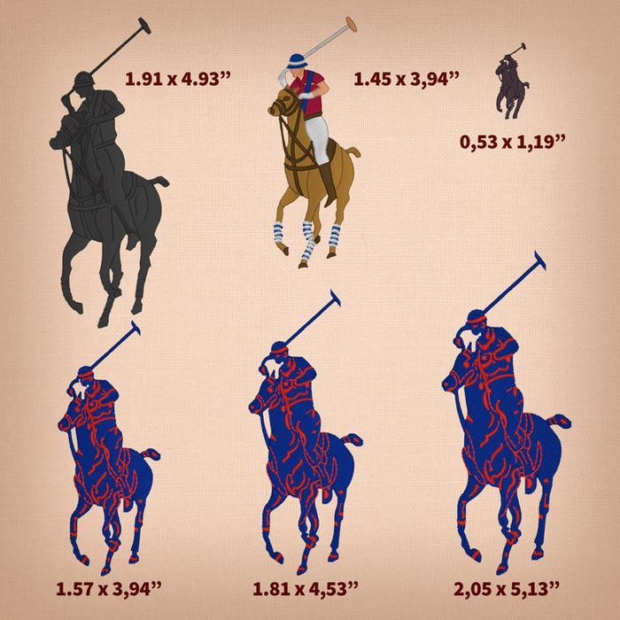 Lauren Polo Logo - Pack of Ralph Lauren embroidery designs - Polo horses instant download
