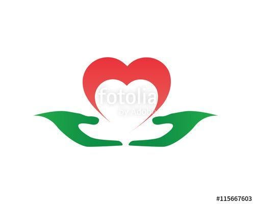 Organization Logo - Modern Charity Organization Logo - Love Gift Support Awareness ...