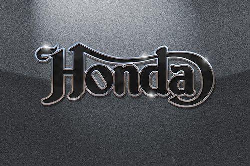 Vintage Honda Motorcycle Logo - Honda Logo in Norton Script