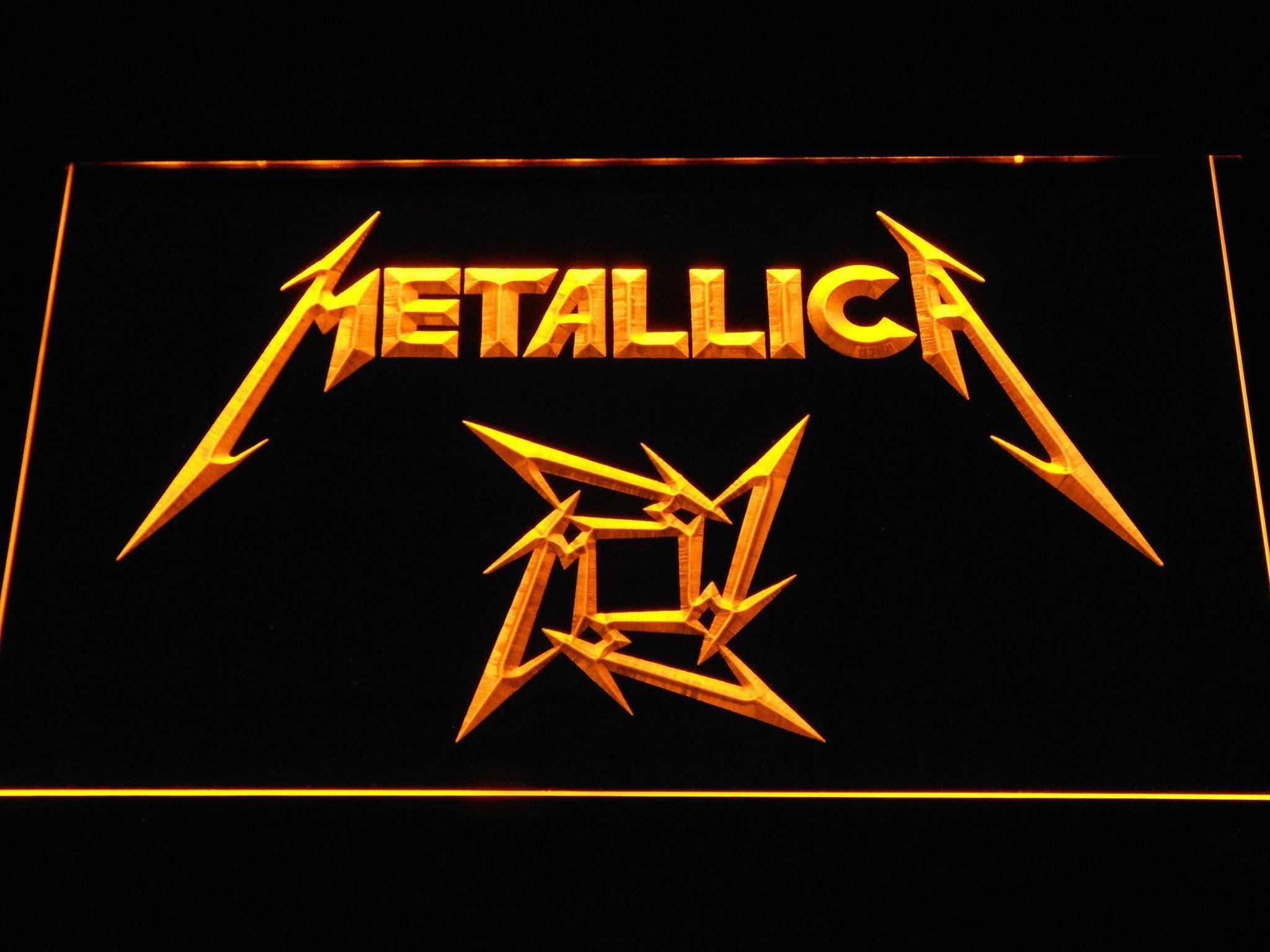Yellow Star Logo - Metallica Star Logo LED Neon Sign