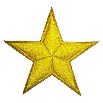 Yellow Star Logo - Yellow Star Embroidered Iron on Patch by JATUJAKTHAI: Amazon.co.uk