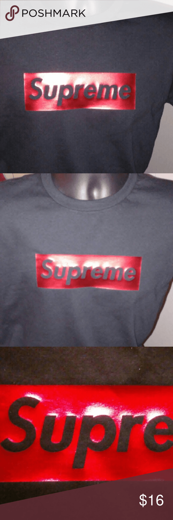 Custom Supreme Logo - Custom supreme t shirt Custom made supreme logo t shirt Electric red