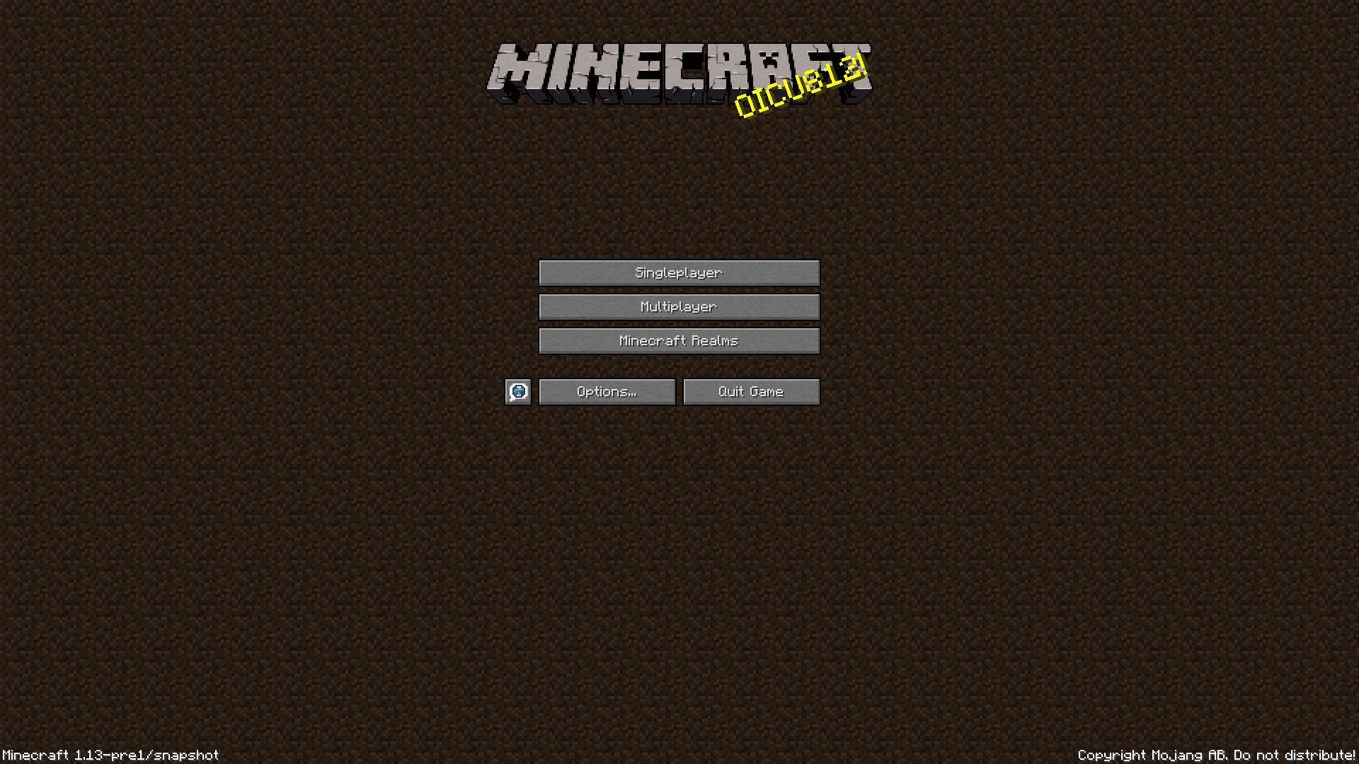 Old Minecraft Logo - I Was able to remake the old main menu in the newest snapshot using