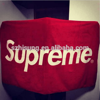 Custom Supreme Logo - 100% Cotton High Quality Promotional Custom Printed Beach Towel With