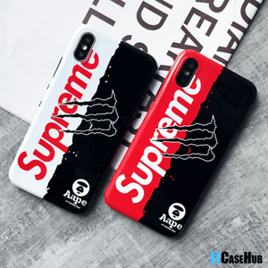 Custom Supreme Logo - Custom AAPE BAPE Supreme Logo Claw Scratch Soft TPU iPhone X 6s 7 8