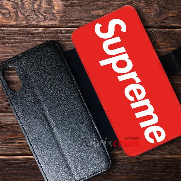 Custom Supreme Logo - Supreme Logo Cases Wallet Custom iPhone Cases Leather Samsung