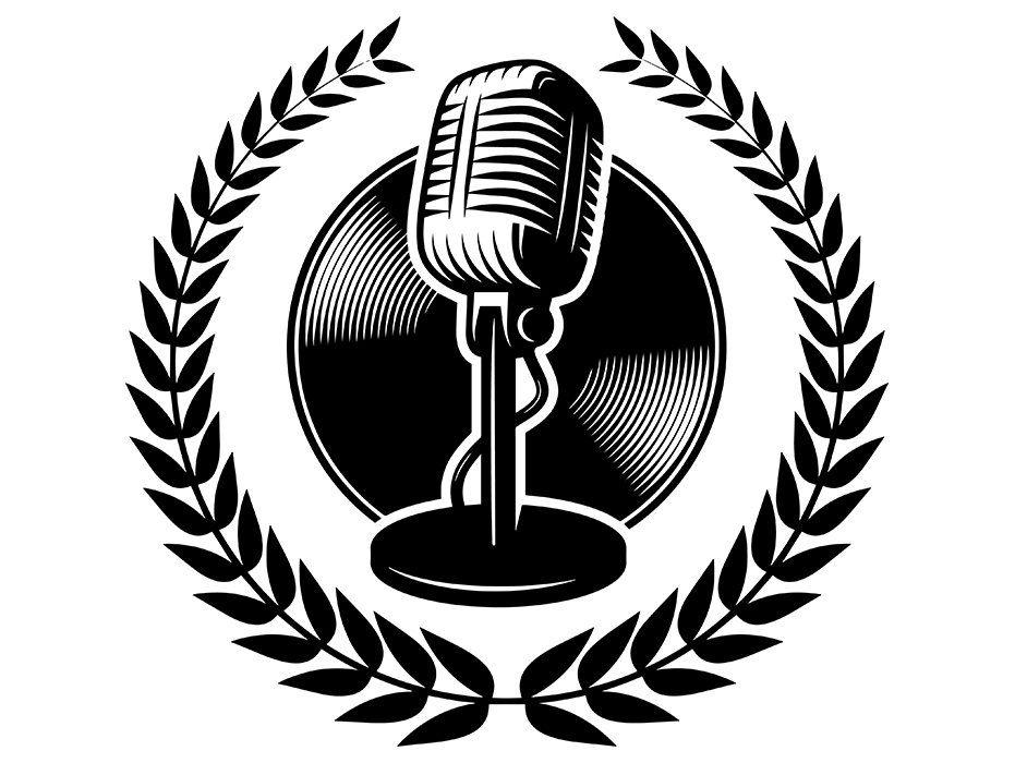 Radio Mic Logo - Microphone Logo 7 Rock N Roll Audio Sound Recording Record | Etsy