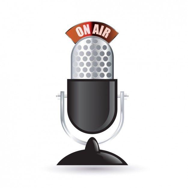 Radio Mic Logo - Vintage radio microphone icon Vector | Free Download