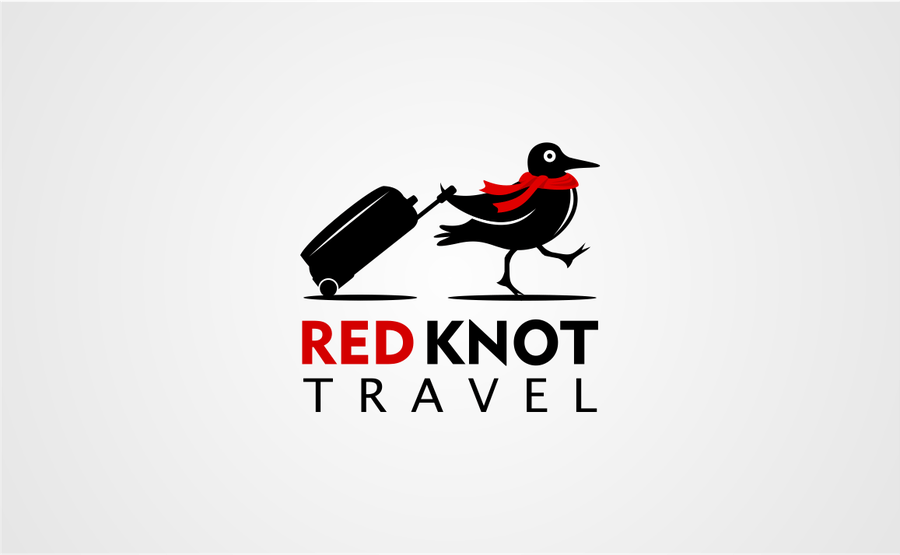 Red Knot Logo - A Classic Chic, Character Logo For Red Knot Travel At Home