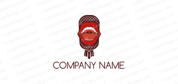 Radio Mic Logo - speaking mouth merged with radio mic | Logo Template by LogoDesign.net