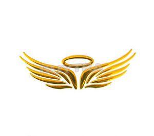 Awesome Wing Logo - Awesome Good Gold 3D Angel Wings Car Truck Logo Emblem Badge Decals ...