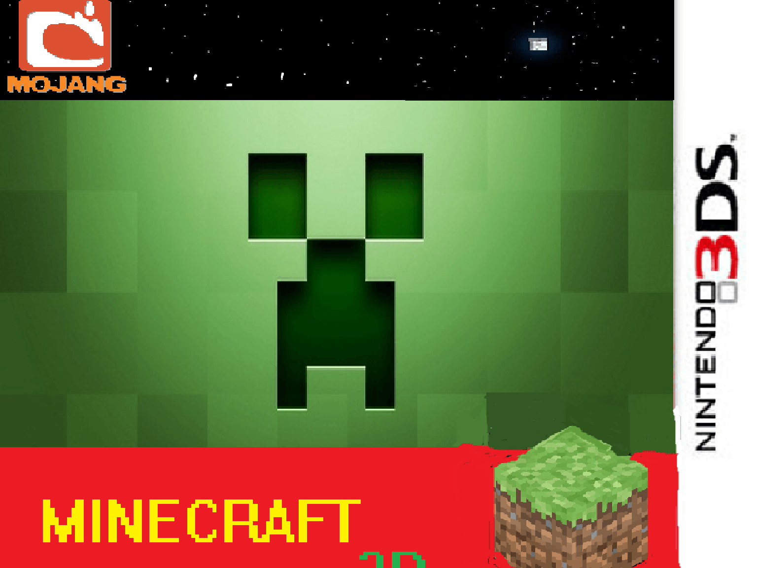 Old Minecraft Logo - Minecraft 3D Nintendo 3DS Box Art Cover by Super Snivy