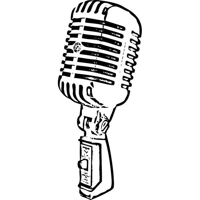 Radio Mic Logo - Retro microphone vector - Download at Vectorportal
