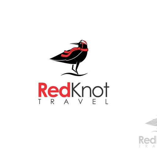 Red Knot Logo - A classic/chic, character logo for Red Knot Travel - an at home ...