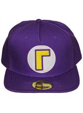 Waluigi Logo - Nintendo Super Mario Waluigi Logo Snapback Cap Purple - Popmerch.com