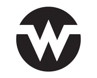 W in Circle Logo - Simple W Designed