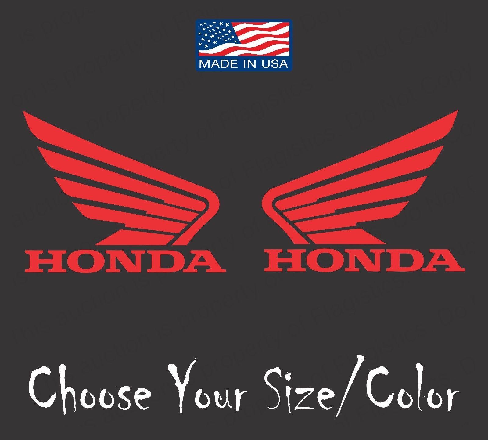 Awesome Wing Logo - Great (2) HONDA WING Logo Vinyl Decals MOTORCYCLE RACING CAR STICKER ...