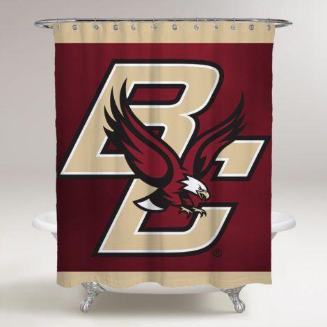 Boston College Eagles Logo - BOSTON COLLEGE EAGLES LOGO RED BACKGROUND BATHROOM SHOWER CURTAIN ...