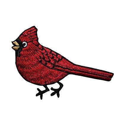 Standing Red Bird Logo - Amazon.com: ID 3614 Red Cardinal Patch Bird Perched Standing ...