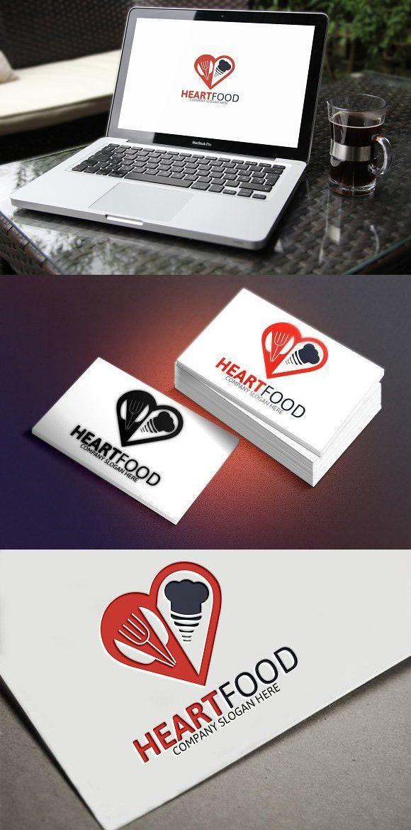 Heart Food Company Logo - Heart Food Logo | Cooking Design | Logo food, Logos, Food