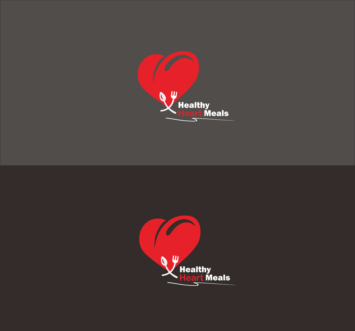 Heart Food Company Logo - Elegant, Modern, Food Service Logo Design for Healthy Heart Meals