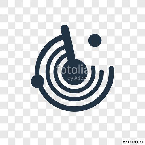 Blue Radar Vector Logo - Radar vector icon isolated on transparent background, Radar ...