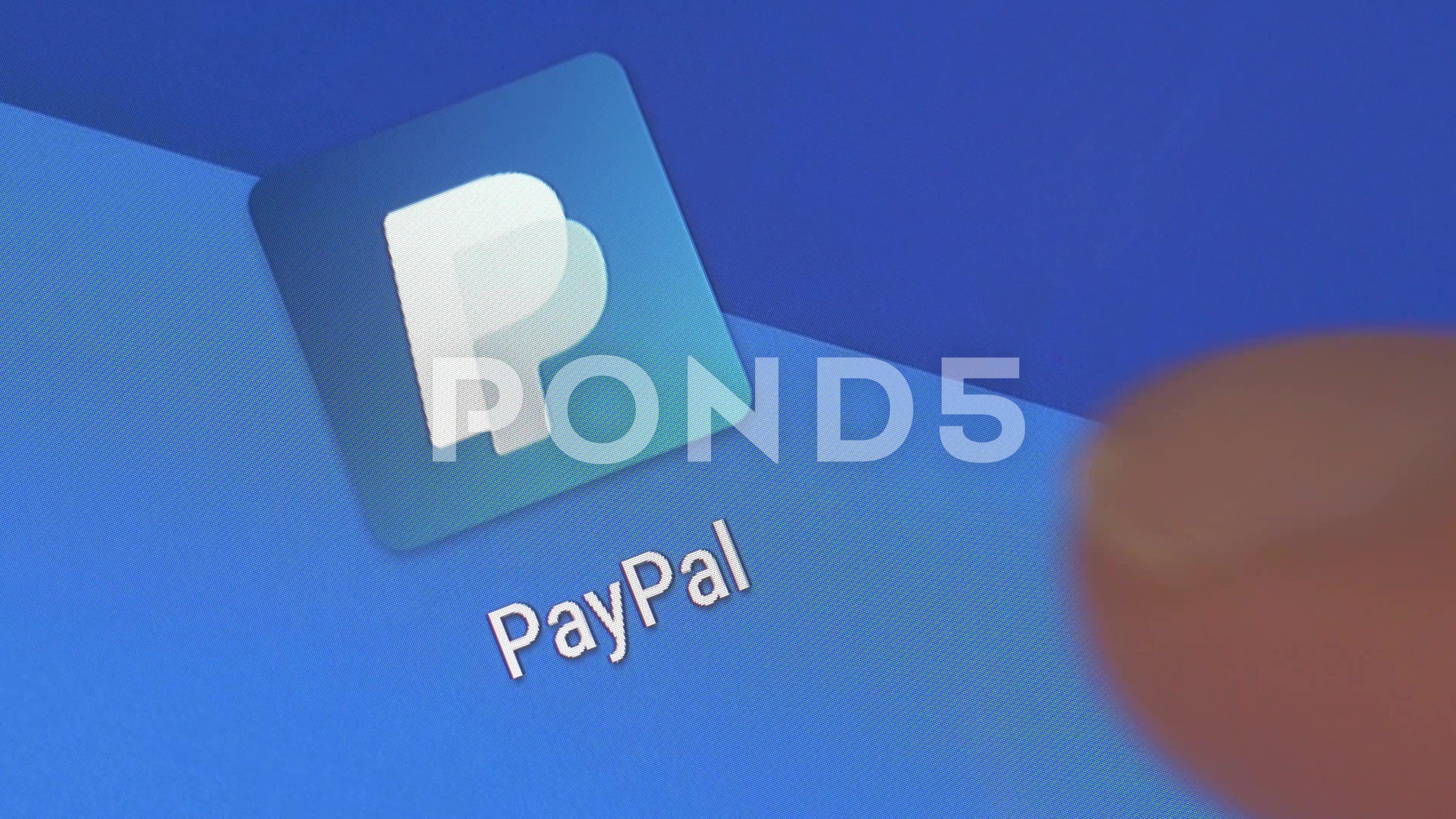 PayPal App Logo - 4K PayPal App Launching On Smartphone - Closeup ~ Hi Res #63516801