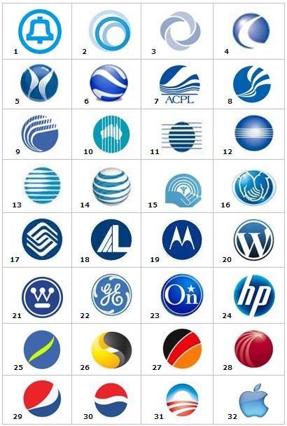 Blue Round Popular Company Logo - Logo Collection: Company Logos part 1
