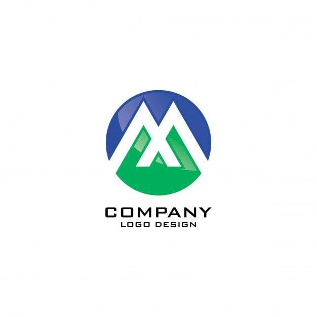 Blue Round Popular Company Logo - Abstract round m symbol company logo template Vector