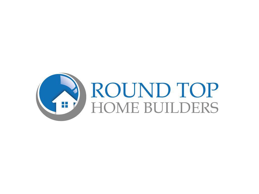 Blue Round Popular Company Logo - Bold, Professional, Residential Construction Logo Design for Round ...
