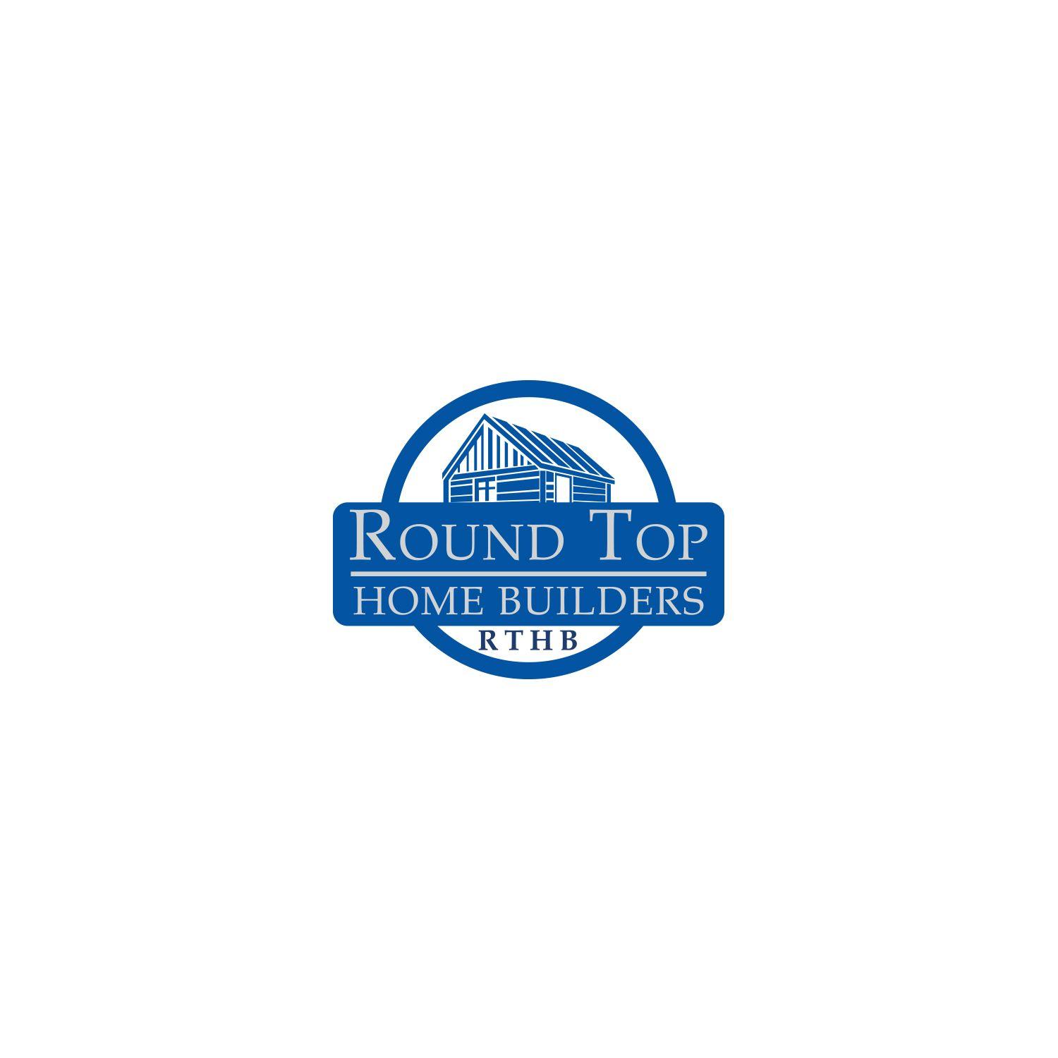 Blue Round Popular Company Logo - Bold, Professional, Residential Construction Logo Design for Round ...