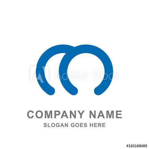 Blue Round Popular Company Logo - Double Blue Round Logo this stock vector and explore similar