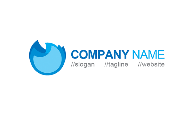 Blue Round Popular Company Logo - Free Logo Templates » iGraphic Logo