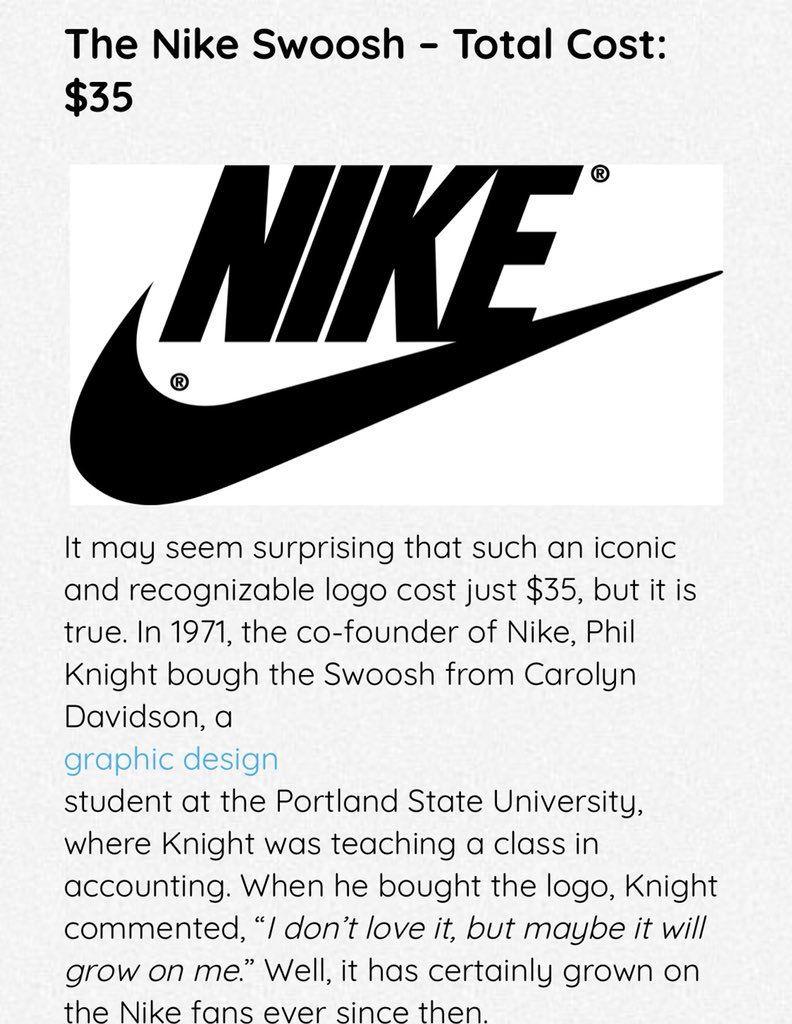 Original Nike Logo - Andrew Price on Twitter: 