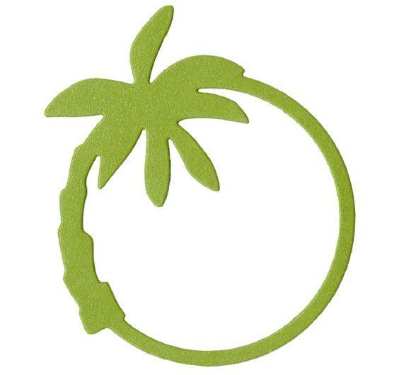 Palm Tree Circle Logo - Lifestyle Crafts - Die Cutting Template - Palm Tree Frame