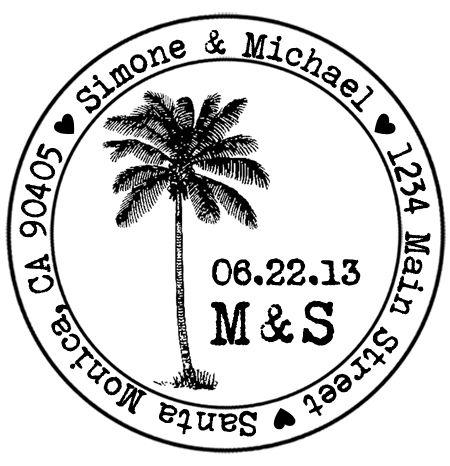 Palm Tree Circle Logo - Vintage Palm Tree Stamp — designkandy