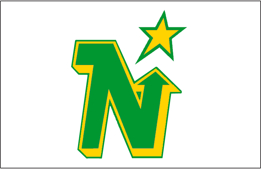 White and Green Star Logo - Minnesota North Stars Jersey Logo - National Hockey League (NHL ...
