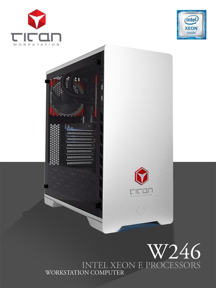 Xeon 5000 Logo - Titan W246 Xeon E 2176G Six Core Graphic & Video Editing
