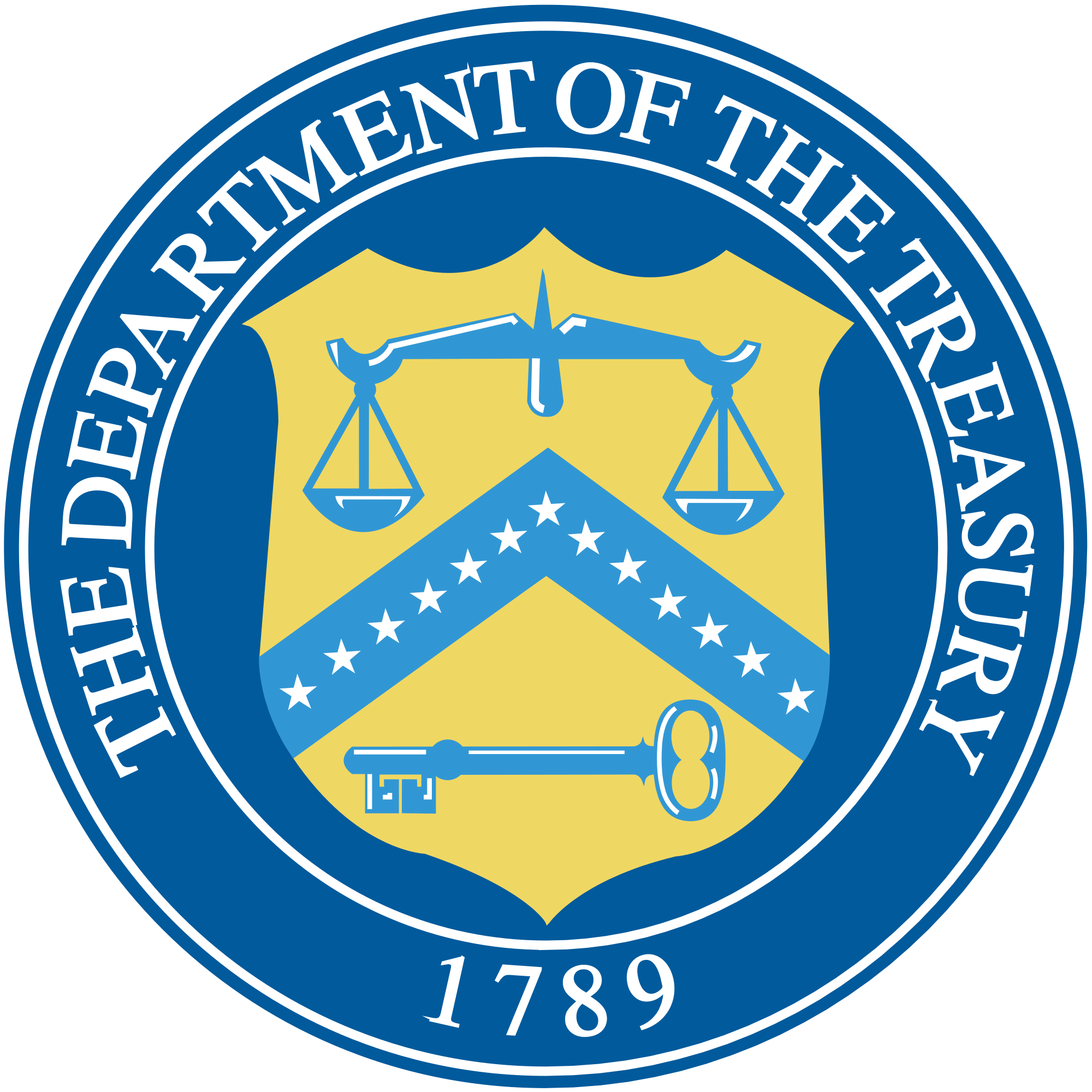 The Department Logo - Seal of the United States Department of the Treasury.svg