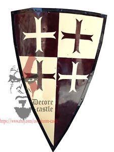 Armor Shield Logo - Hand Forged Gothic Layered Steel, Cross Shield Medieval Battle Armor