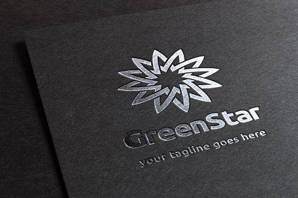 White and Green Star Logo - Green star logo template ~ Logo Templates ~ Creative Market