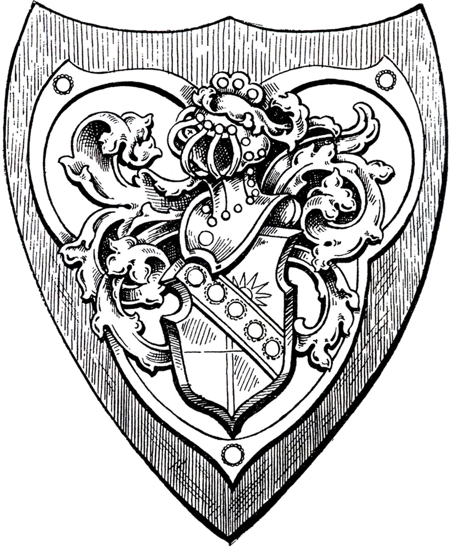 Armor Shield Logo - Vintage Shield Armor Image - The Graphics Fairy