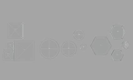 Black Hexagon Circle Logo - Amazon.com: Hexagon, Circle, and Square Acrylic Quilting Templates ...